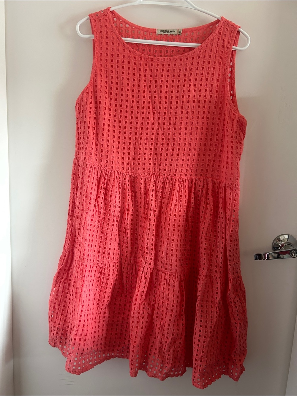 NWOT Valentina Coral Eyelet Tiered Sundress - Sleeveless Summer Dress